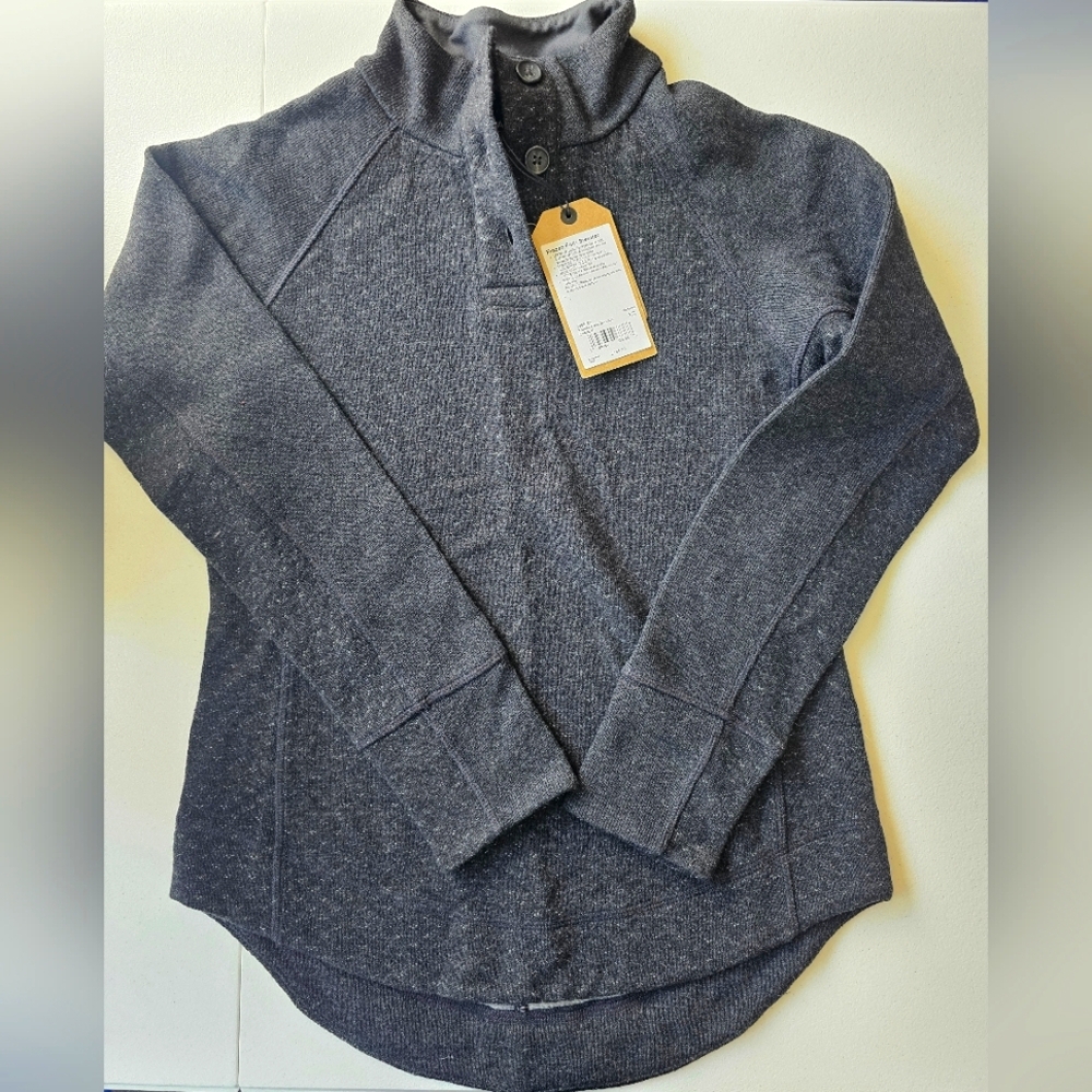 Prana Heather Gray Knit Top Womens Extra Small